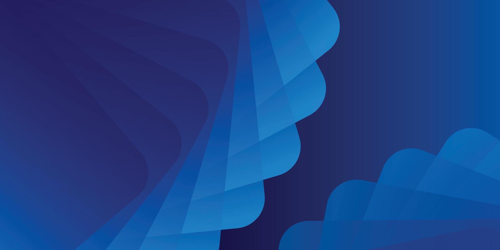 Abstract blue background with curved boxes. Vectors illustration