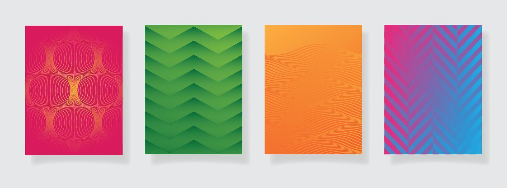 Abstract gradient color pattern texture book cover template background business brochure design header vector