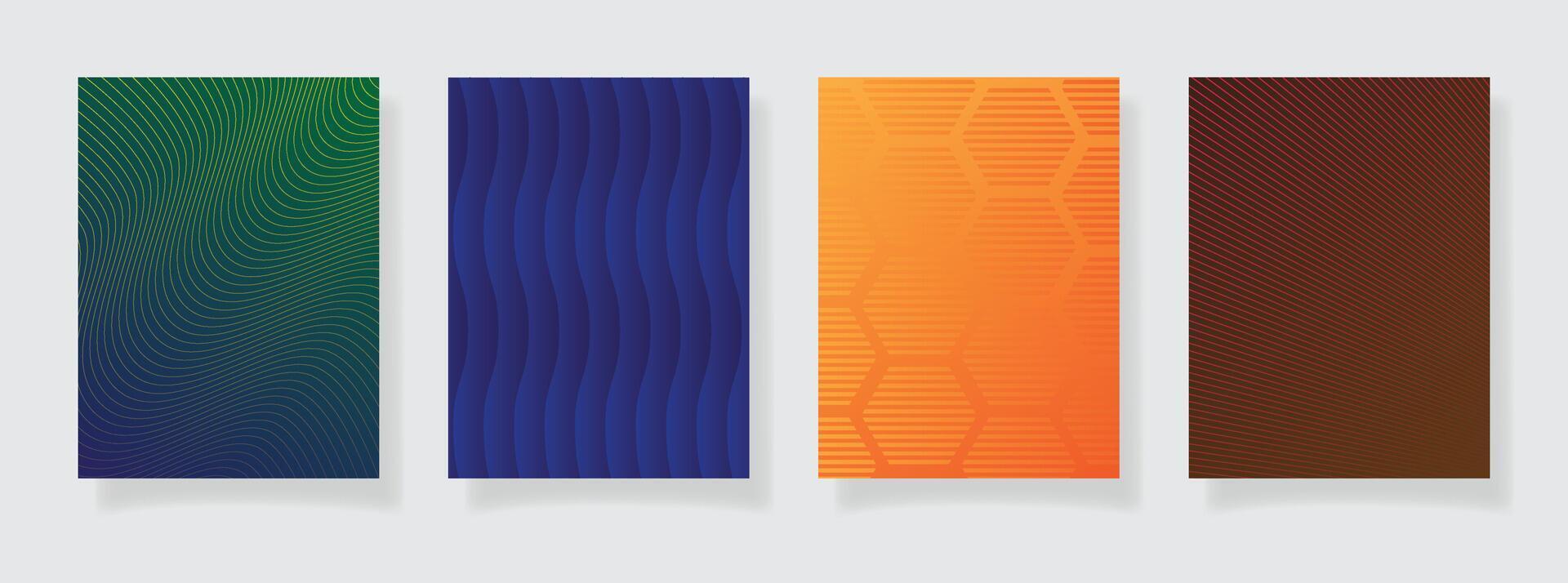 stock abstract geometric line pattern background for business brochure cover design green blue orange brown vector