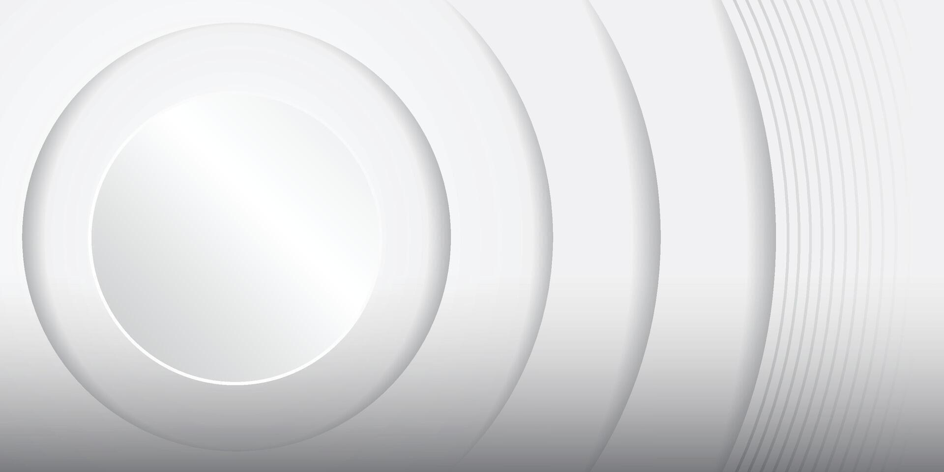 Abstract modern white background with circles and circular stripes vector
