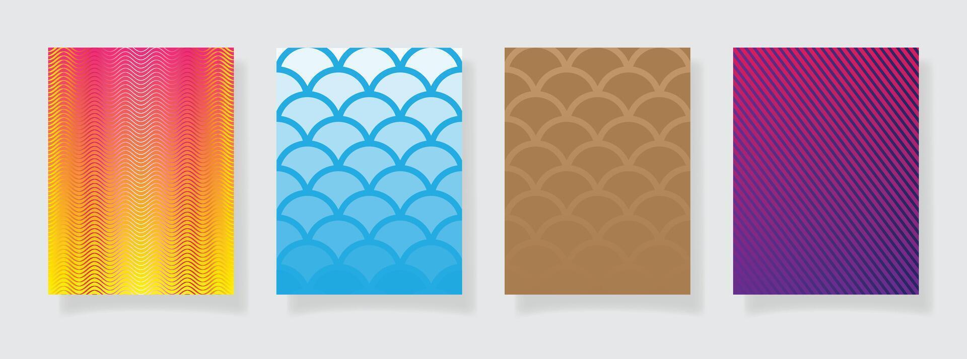 Modern poster templates abstract backgrounds halftone gradients poster templates abstract backgrounds vector