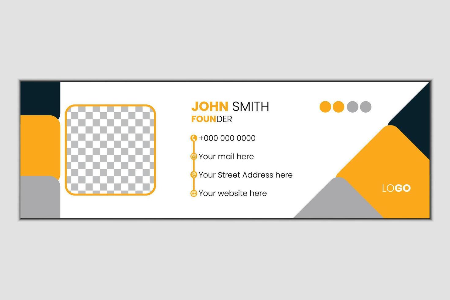 Email signature design for business agency vector