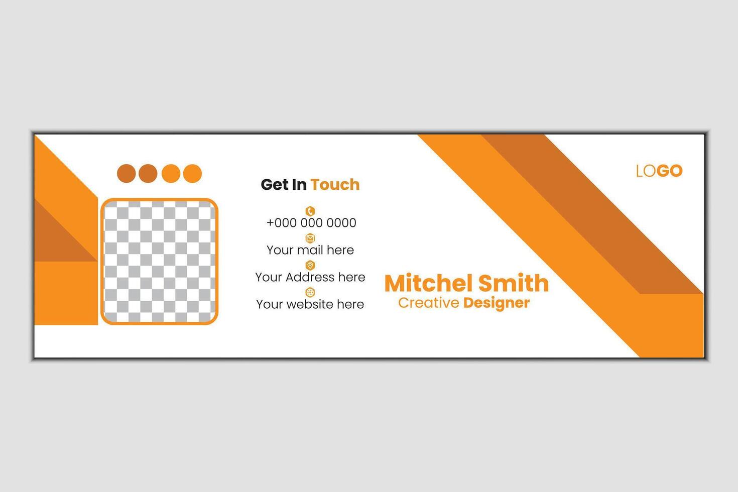 Corporate email signature design template vector