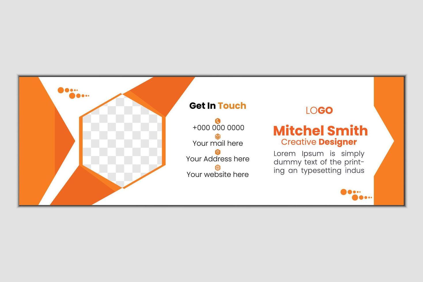 Email signature design for corporate agency vector