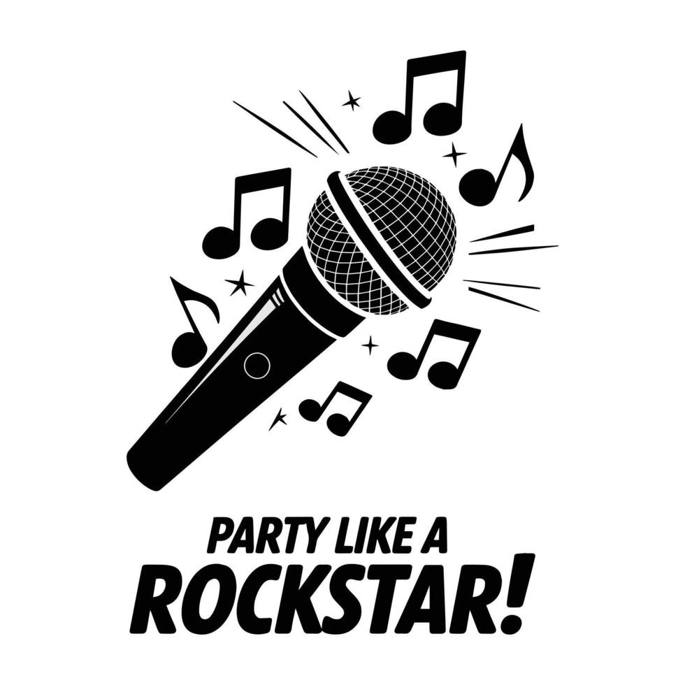 Party Like A Rockstar T Shirt Design vector