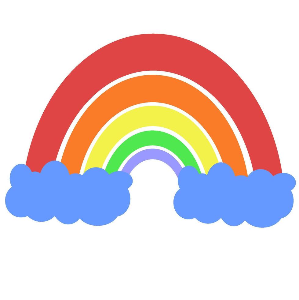 cute rainbow design vector