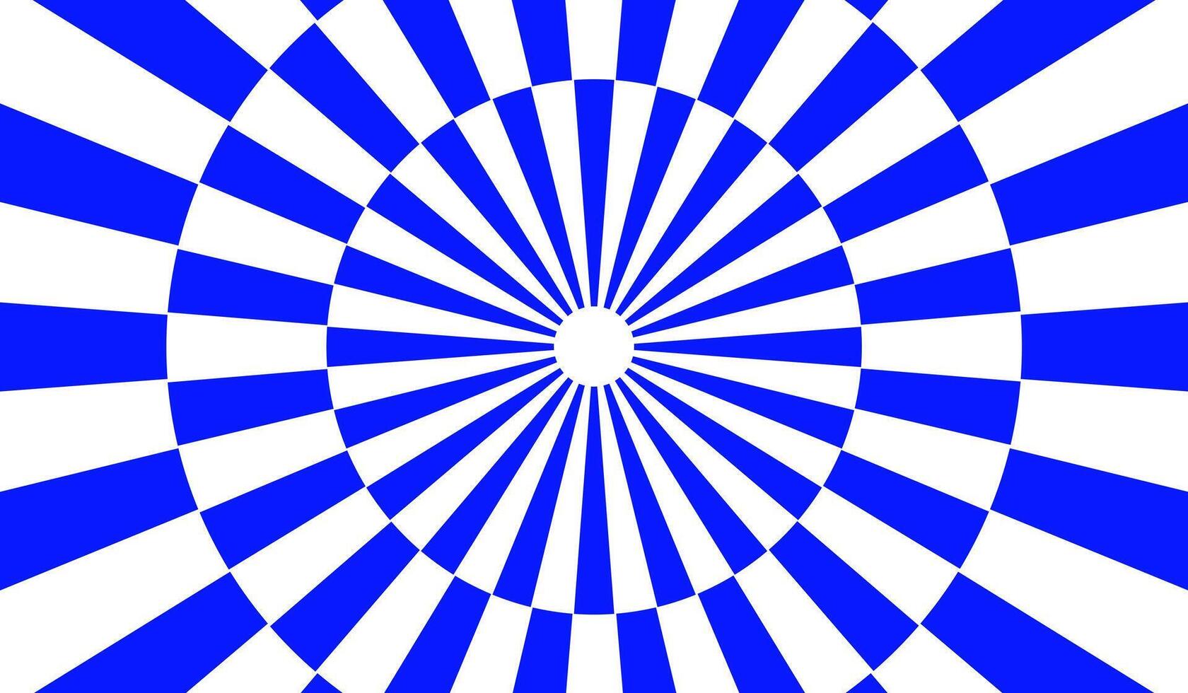 Abstract radial geometric burst in blue and white with concentric rays for backgrounds motion graphics and visual design projects vector