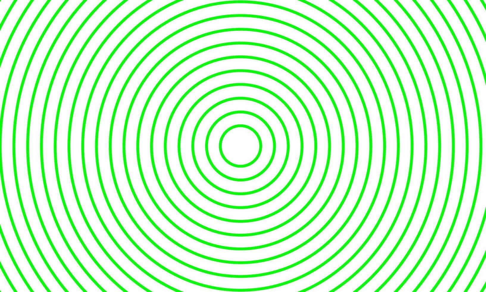 Bright green concentric circle design on white background vector