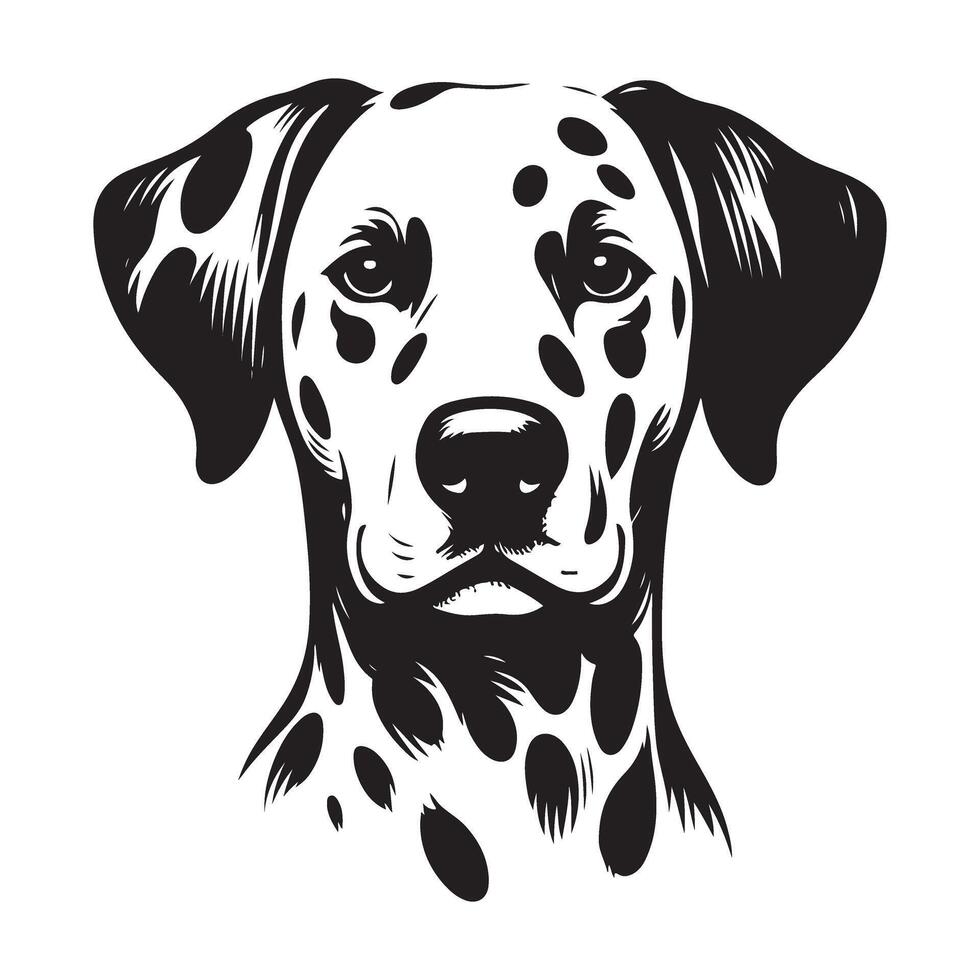 Dalmatian Dog Art Illustration for T-shirt Design Idea vector