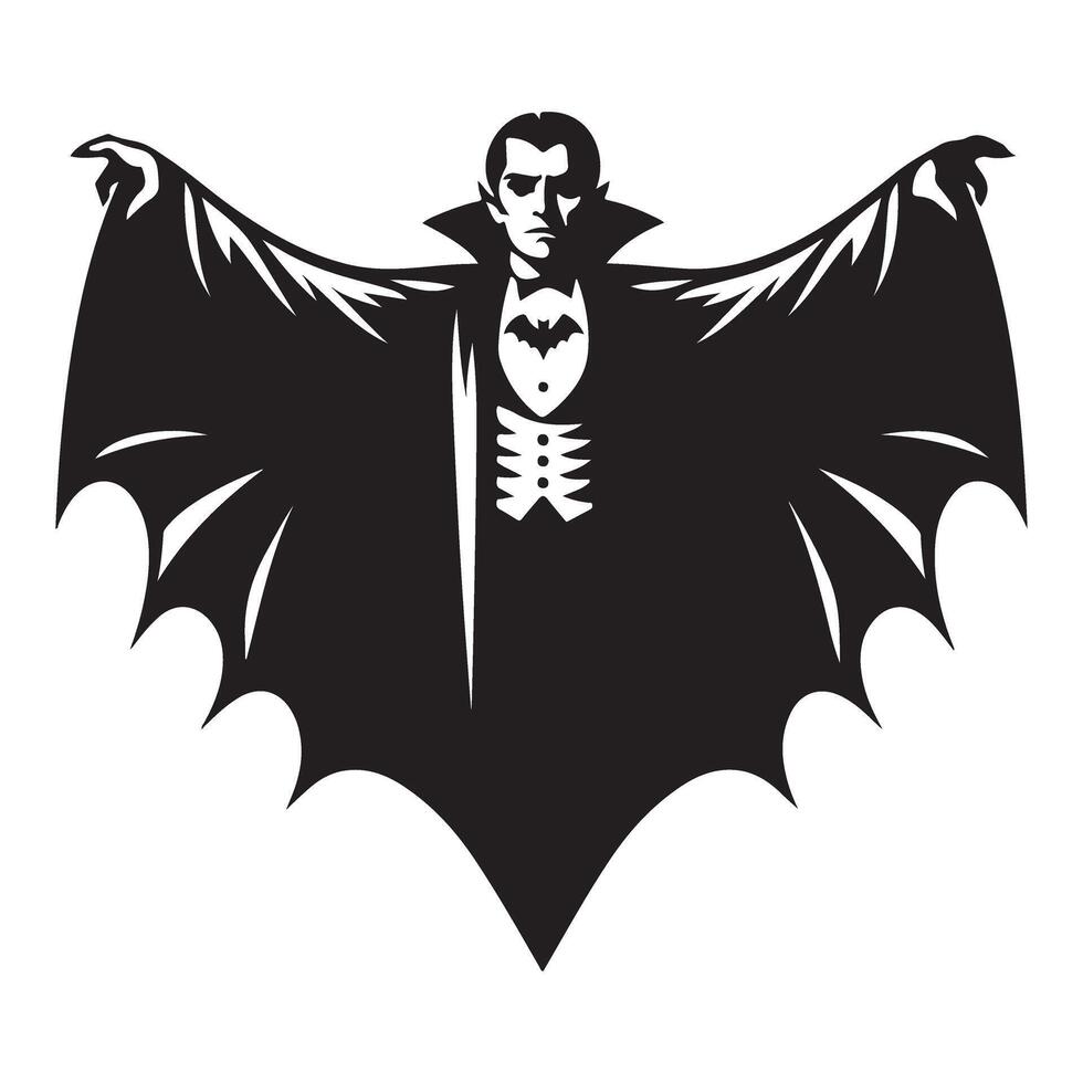Scary Dracula Illustration Image for Halloween Vampire Designs vector