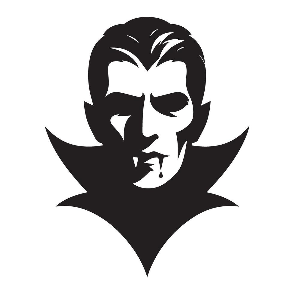 Fearsome Vampire Art Illustration Dracula Silhouette Graphic Design vector