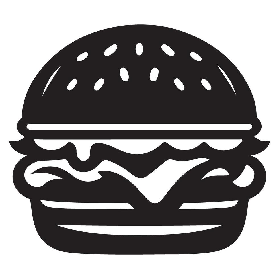 Classic Hamburger Art Design Sandwich Image Illustration vector