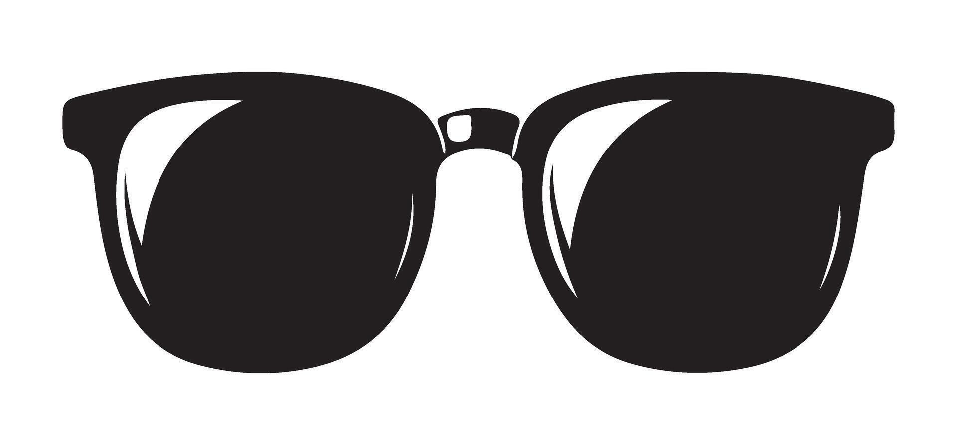 Classic Sunglasses Silhouette Image Perfect for Graphic Design vector