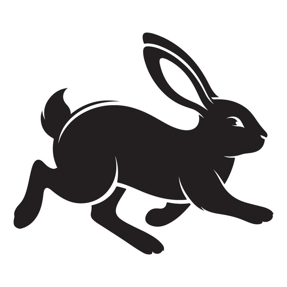 Energetic Hare Illustration A Symbol of Swiftness and Agility Art vector