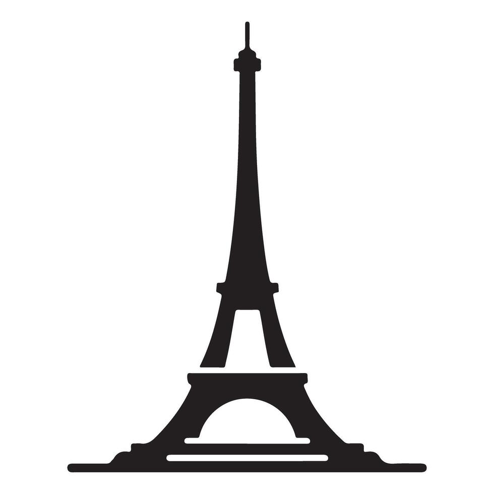 Silhouette Eiffel tower art illustration architecture landmark travel vector