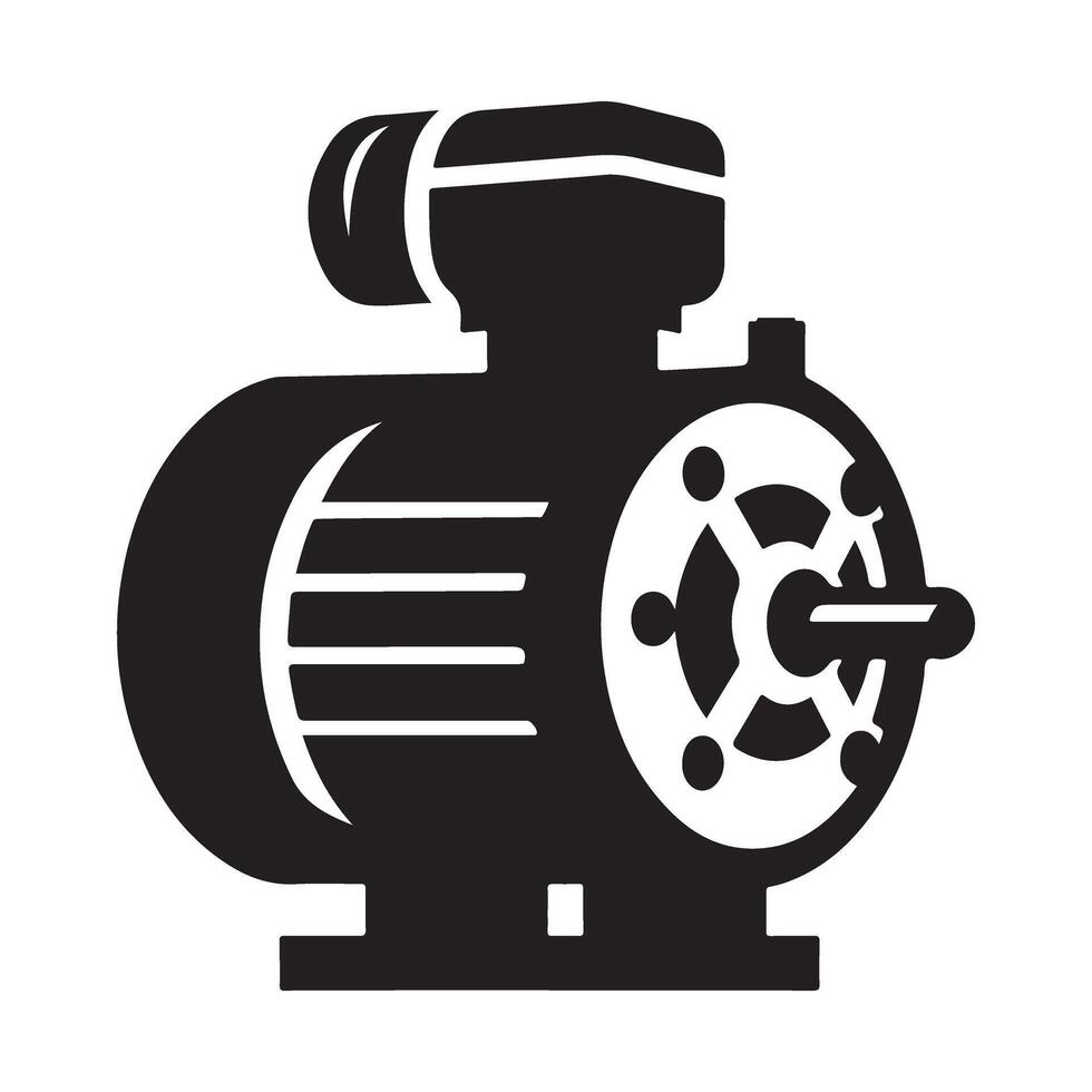 Robust Electric Motor Illustration Image for Engineering Projects vector