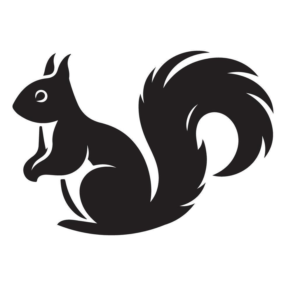 Detailed Squirrel Illustration Graphics Image for Wildlife Enthusiasts vector