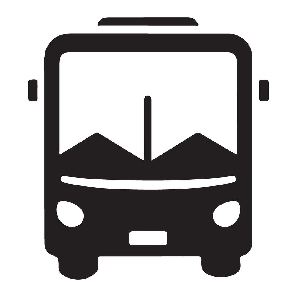 Public Bus Silhouette Illustration Efficient Public Transport for Urban Mobility vector