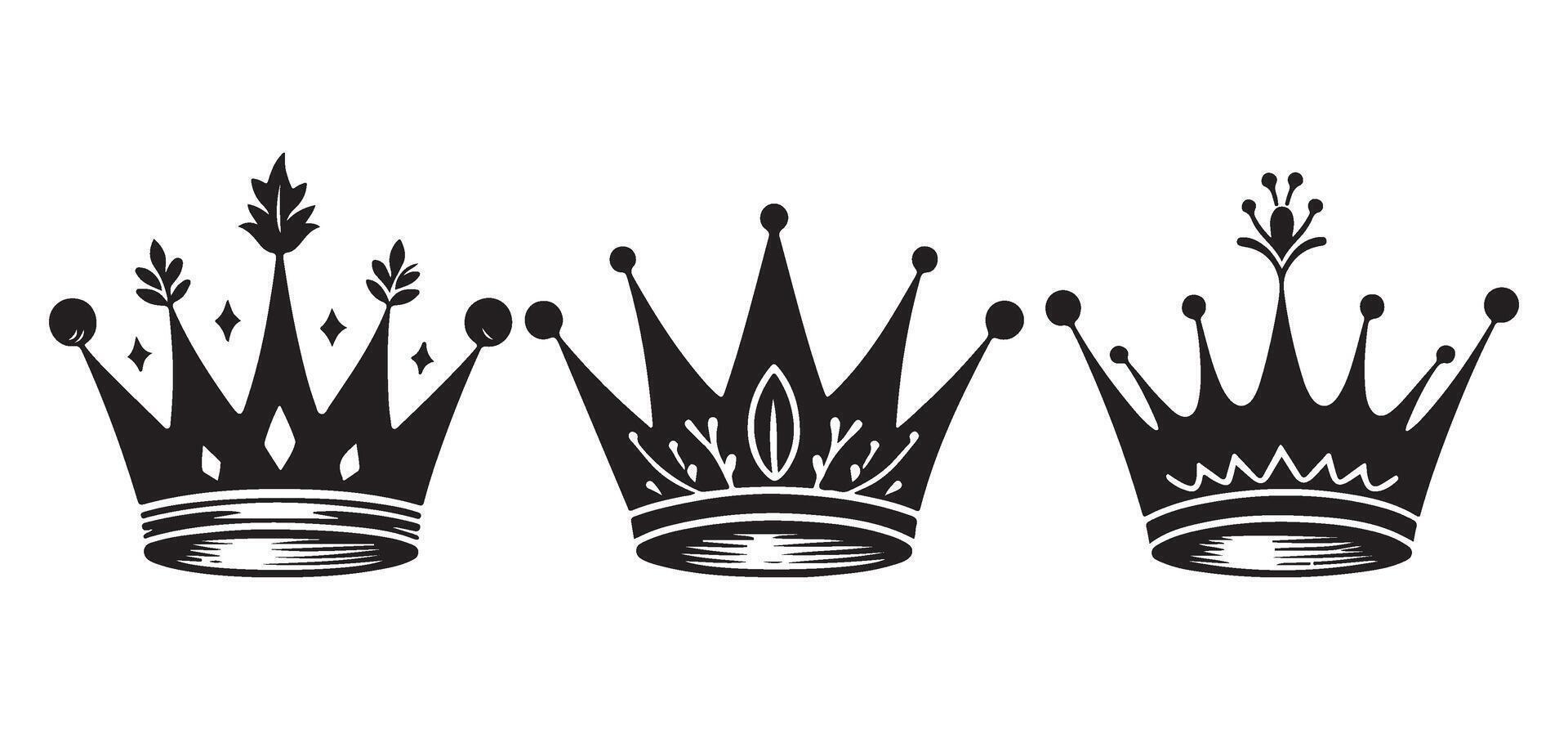 Elegant crown illustration representing royalty, power, and prestigious status vector