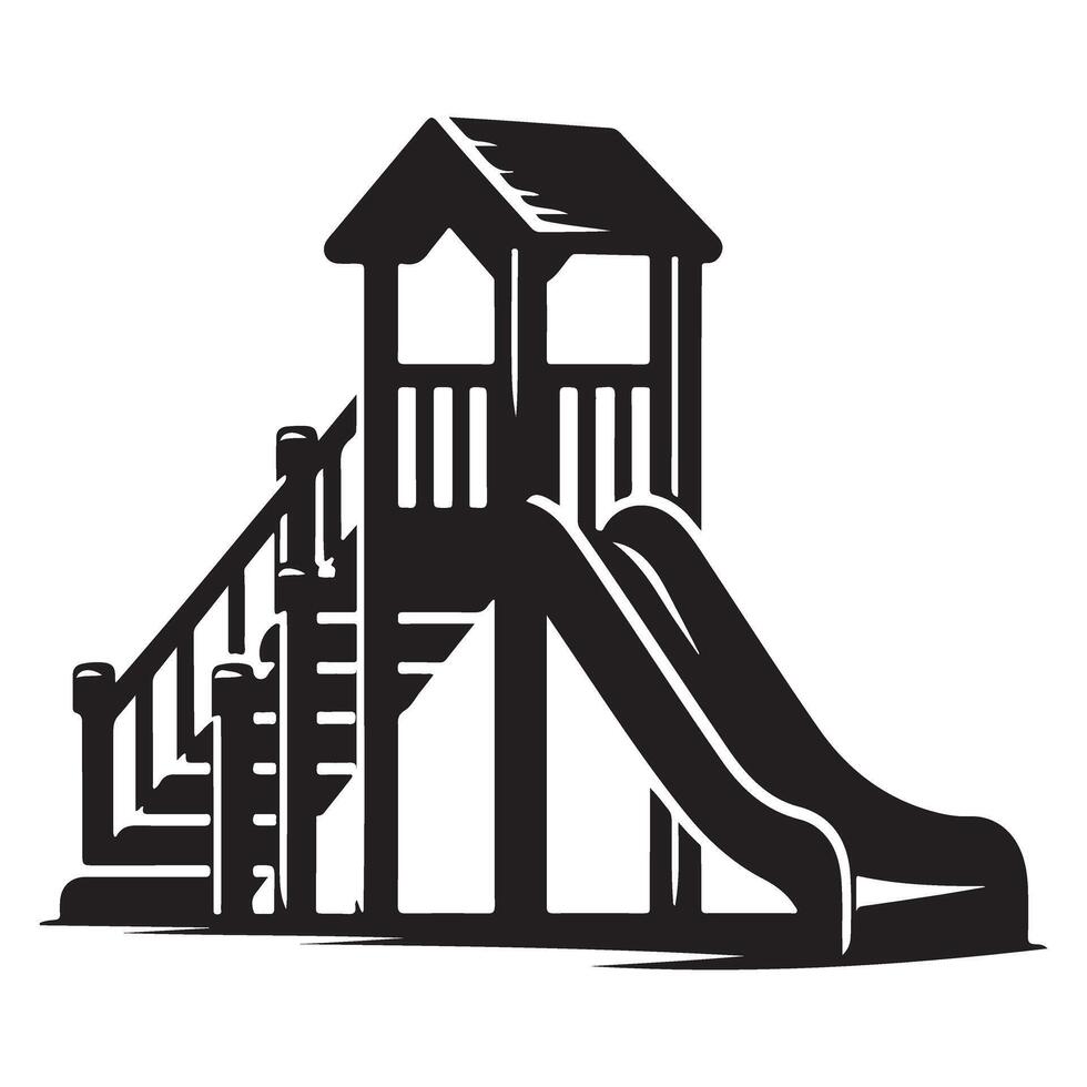 Playground Slide Illustration for Fun and Recreation Designs vector