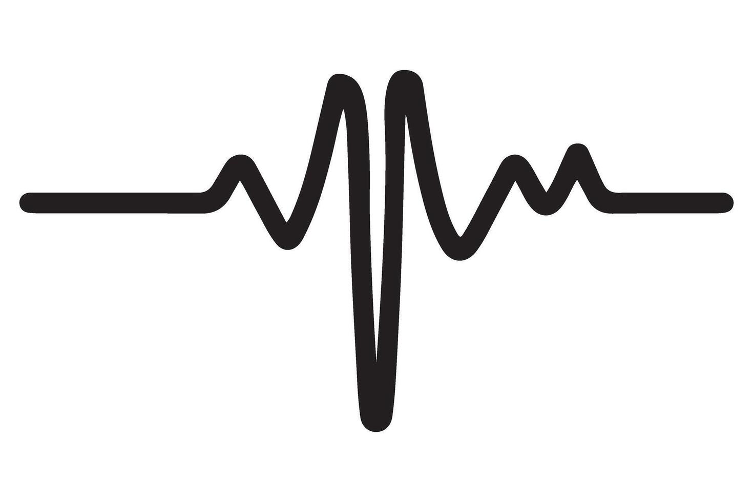 Heartbeat Silhouette Graphic Simple and Clear Design vector