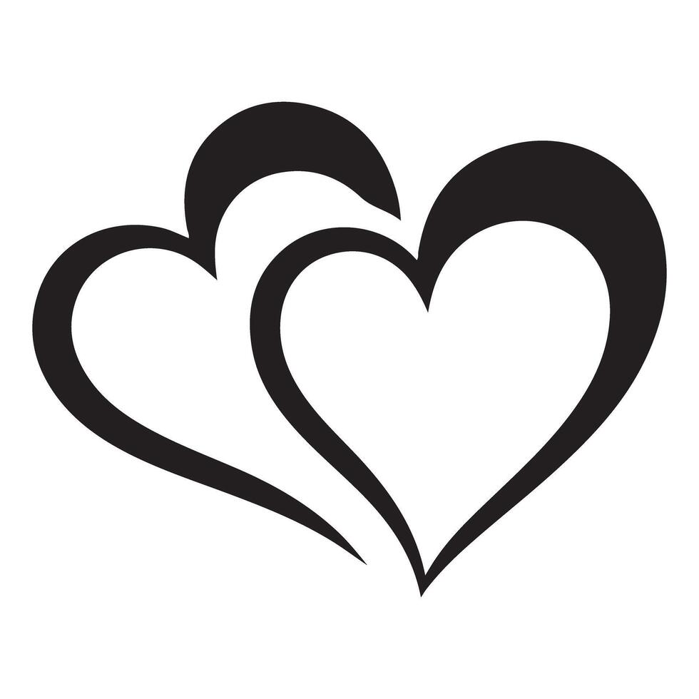 Two Hearts intertwined image ideal for valentine's day vector