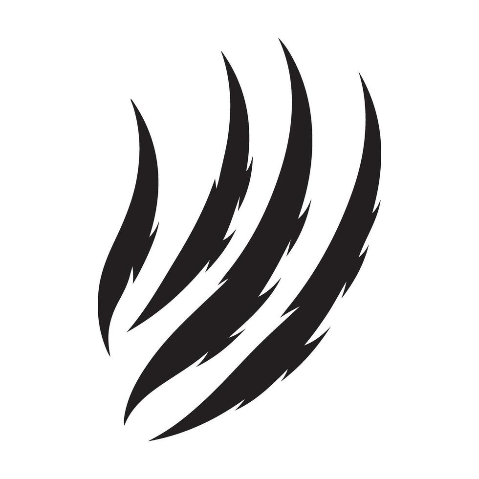 Black Claw Mark Illustration Graphic Design Element for Art vector