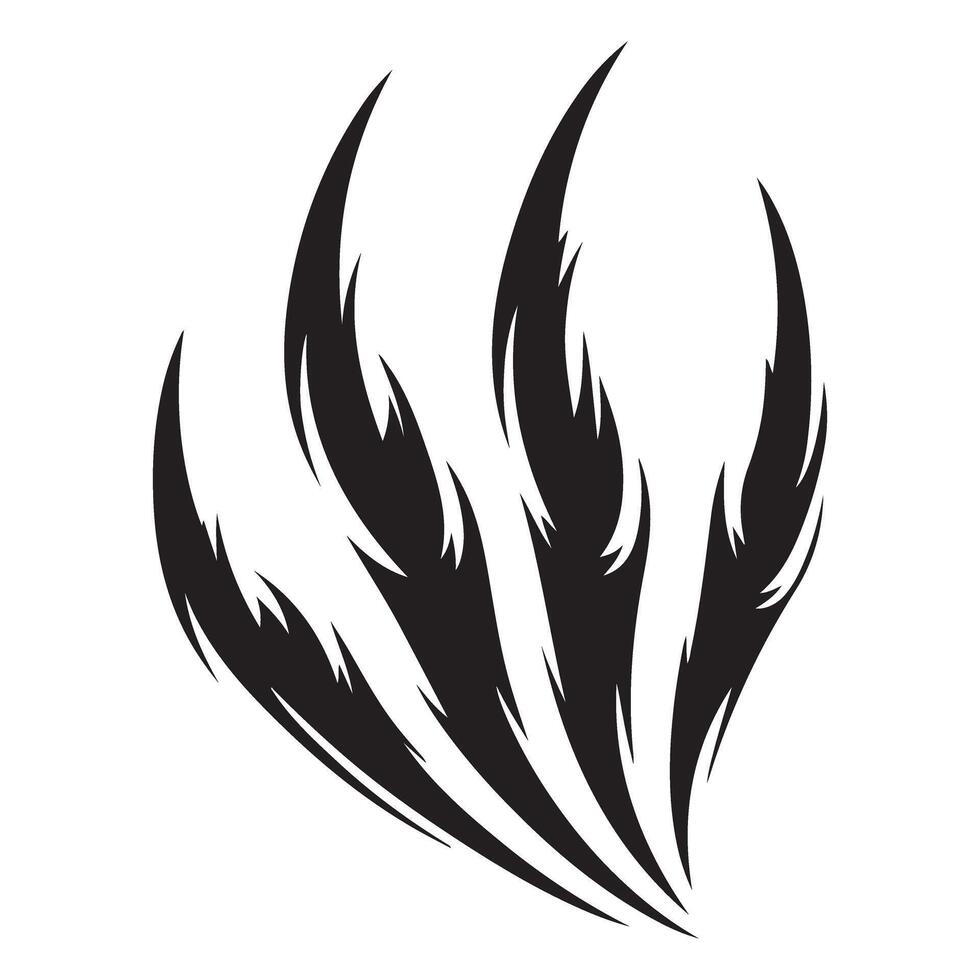 Abstract Flame Silhouette Illustration for Modern Design Projects vector