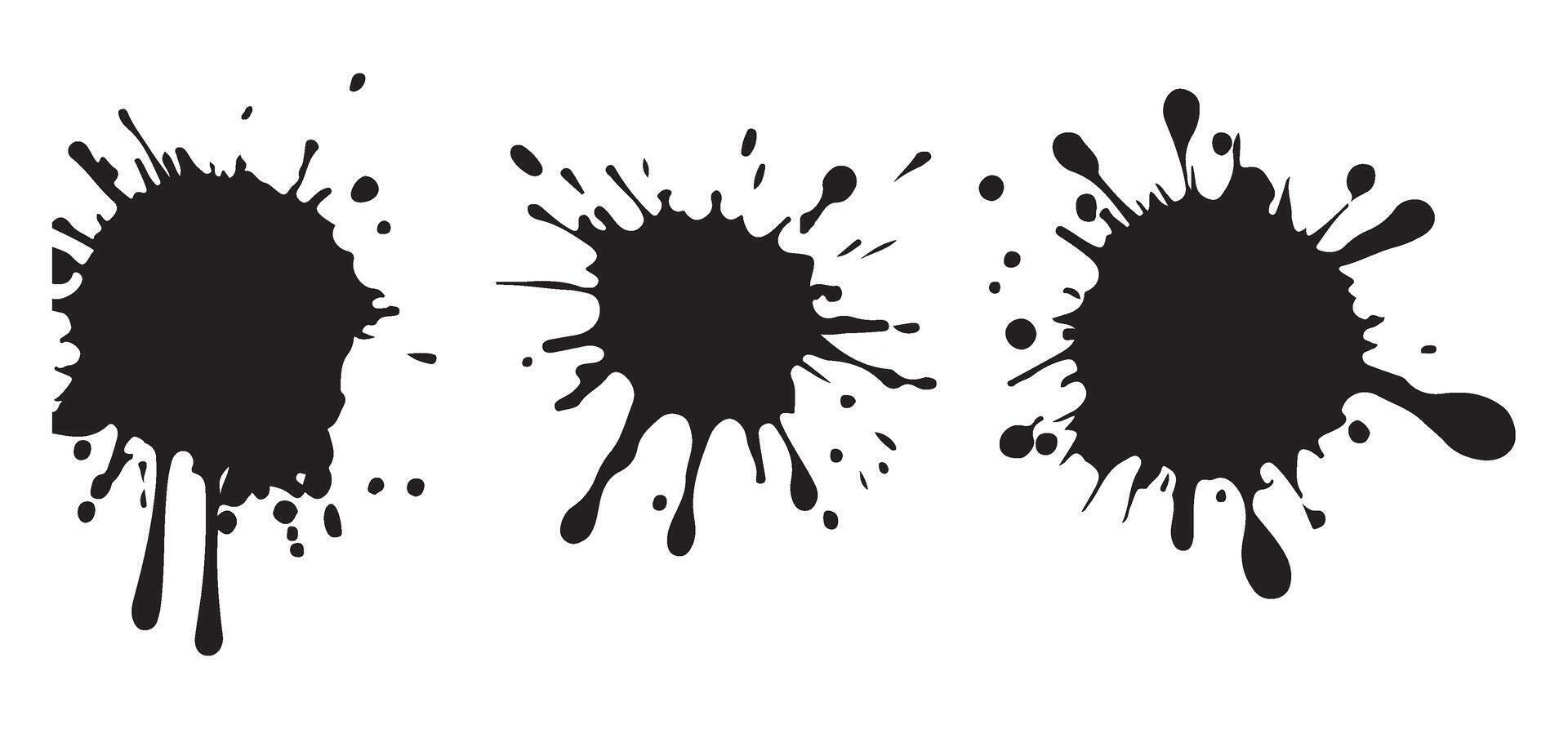 Ink Splatter Silhouette Design Artistic Stain Illustration vector