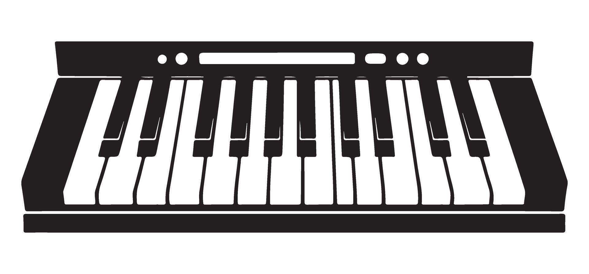 Keyboard Illustration for Music Production and Design Projects vector