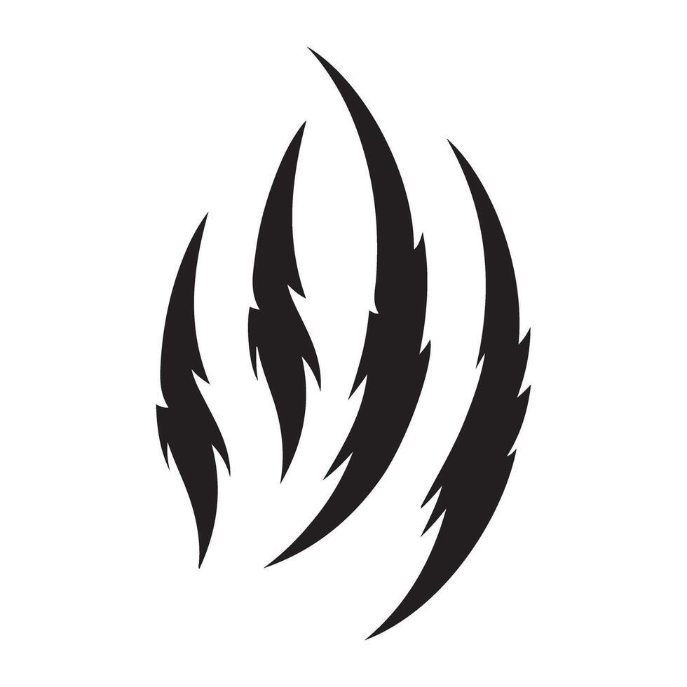 Sharp Claw Marks Illustration Design with Intense Scratch Effects vector