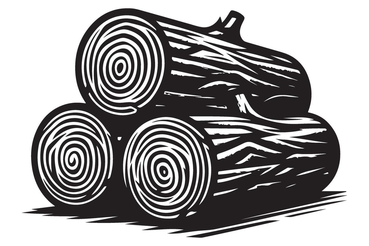 Pile of Logs Art for Woodworking and Forestry Projects vector