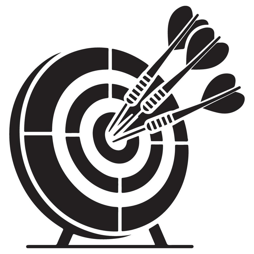 Dartboard Bullseye Illustration Perfect Target Accuracy Achievement Goal vector