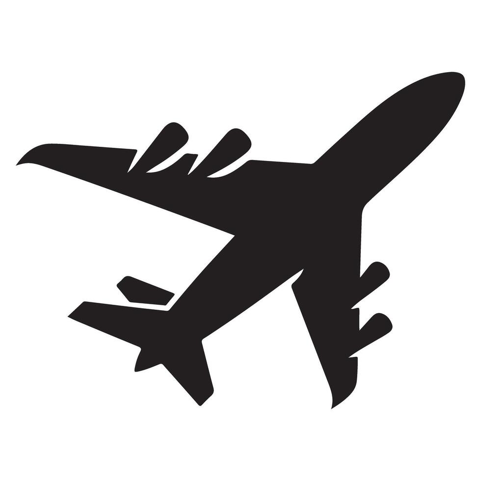 Large Airplane Silhouette for Aviation and Travel Projects vector