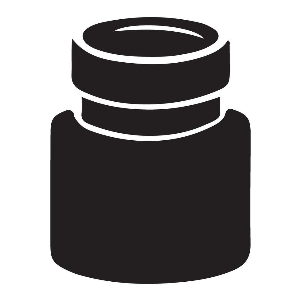 Black Ink Bottle Illustration for Calligraphy and Writing Projects vector