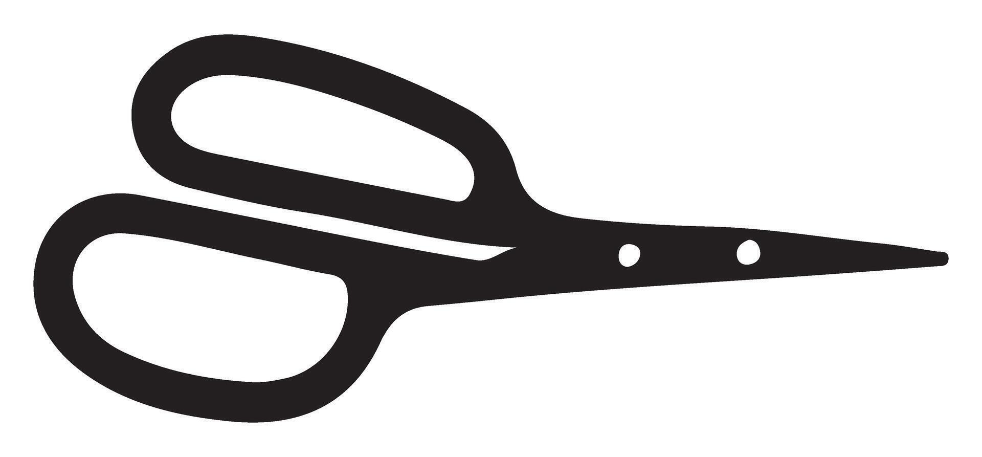 Cutting Scissors Silhouette Graphics Illustration Design Template vector