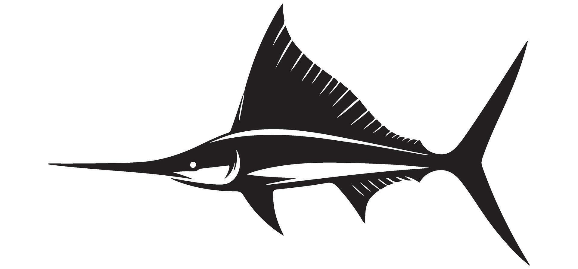 Majestic Marlin Fish Illustration for Marine Life Enthusiasts and Designers vector