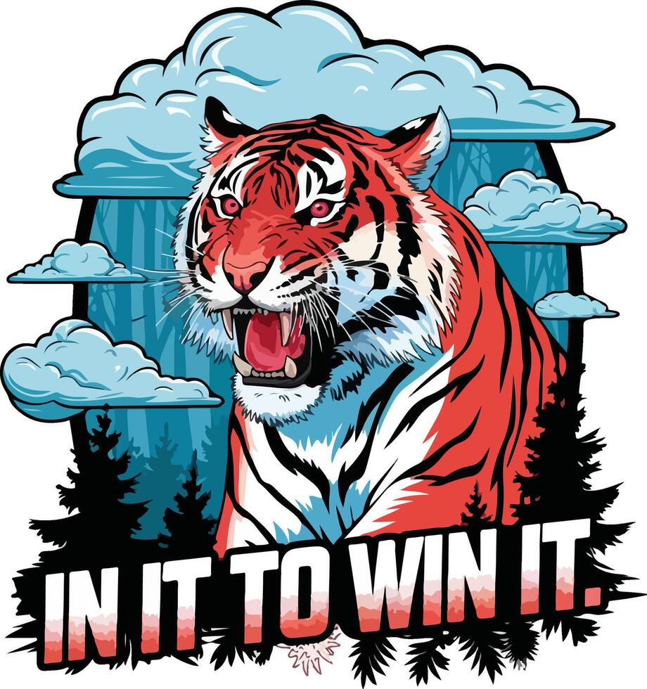 In it to win it tiger vector
