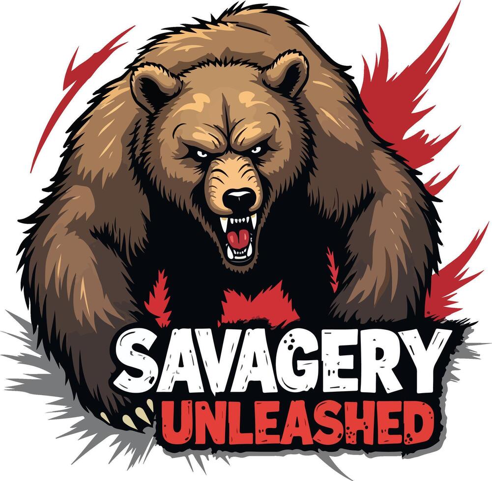 The logo for savage unleashed vector