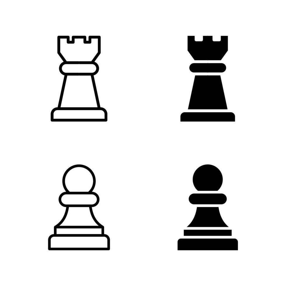 Chess icon set. vector