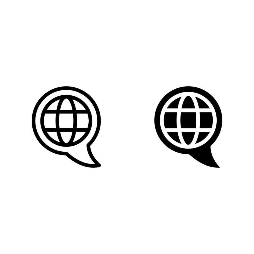 Language icon set.. vector