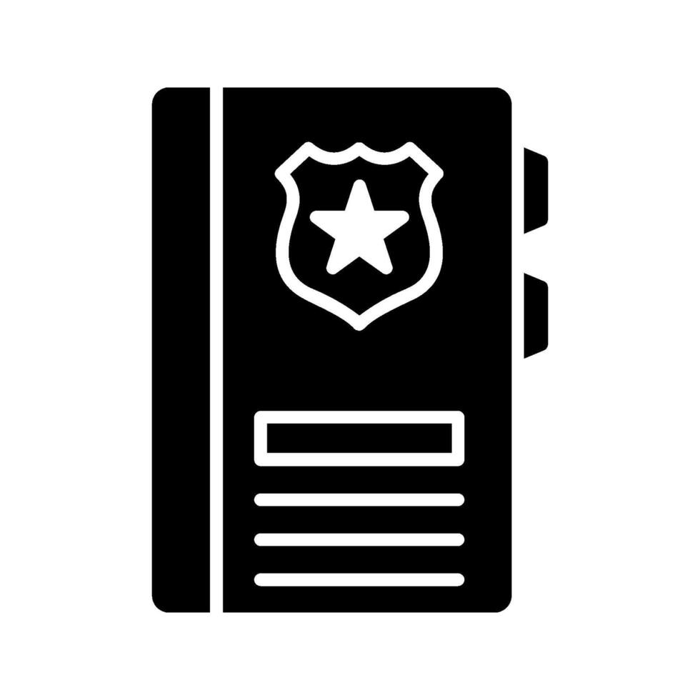 Criminal record icon, vector
