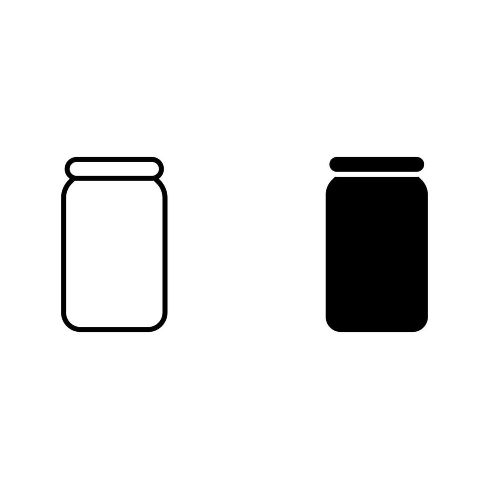 honey jar icon set. vector