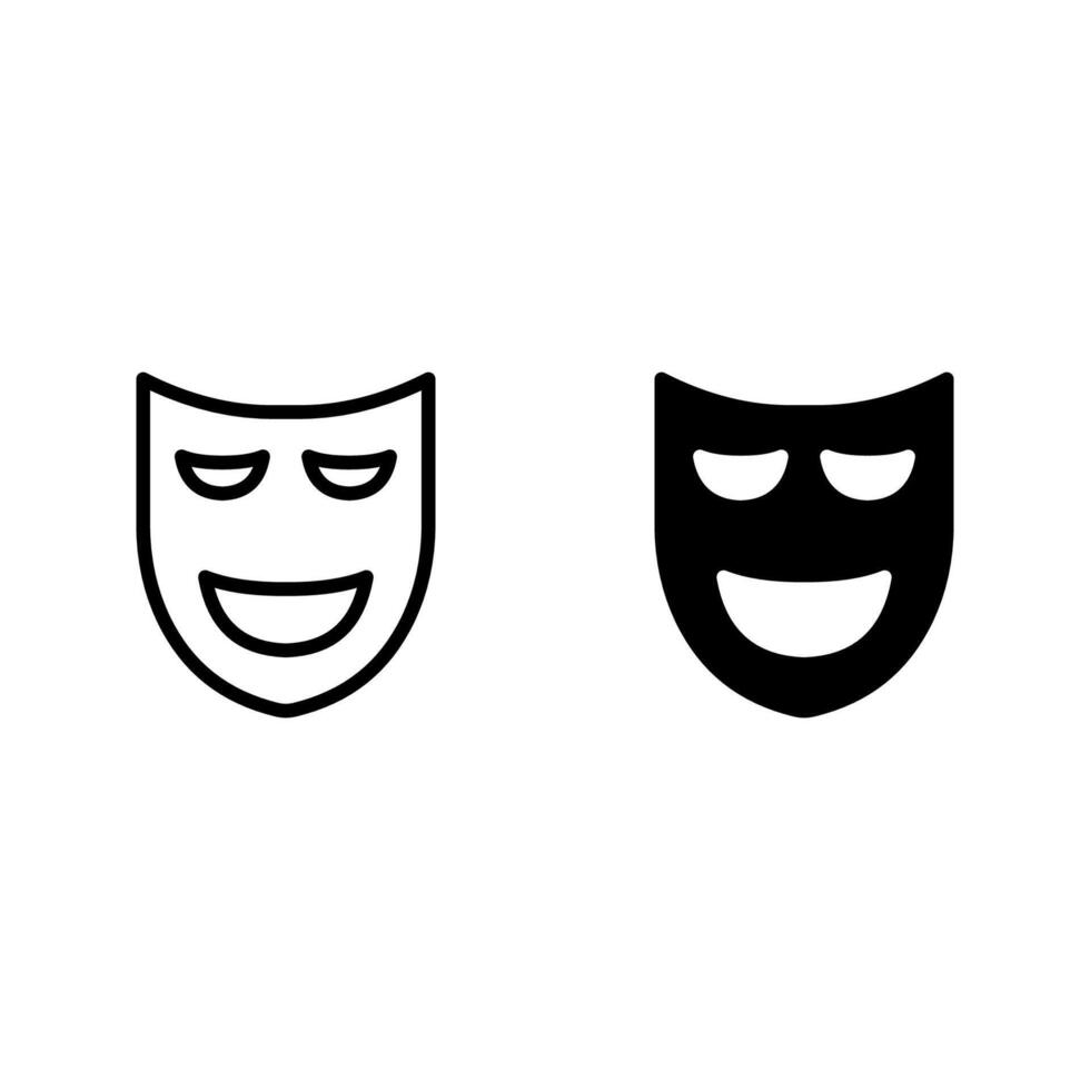 Theater masks icon set.. vector