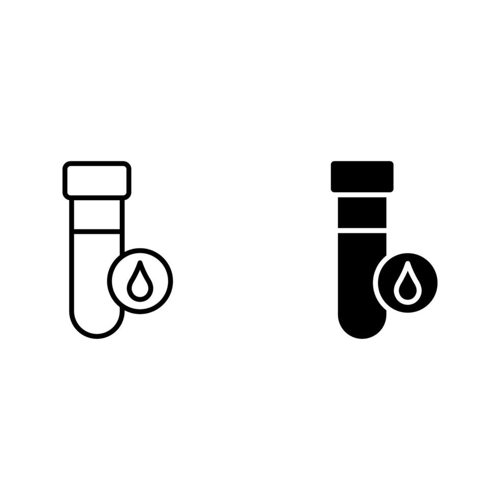 Blood sample icon set, vector