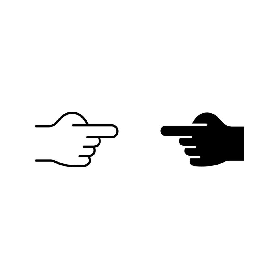 Finger Snapping Hand Gesture icon set. vector