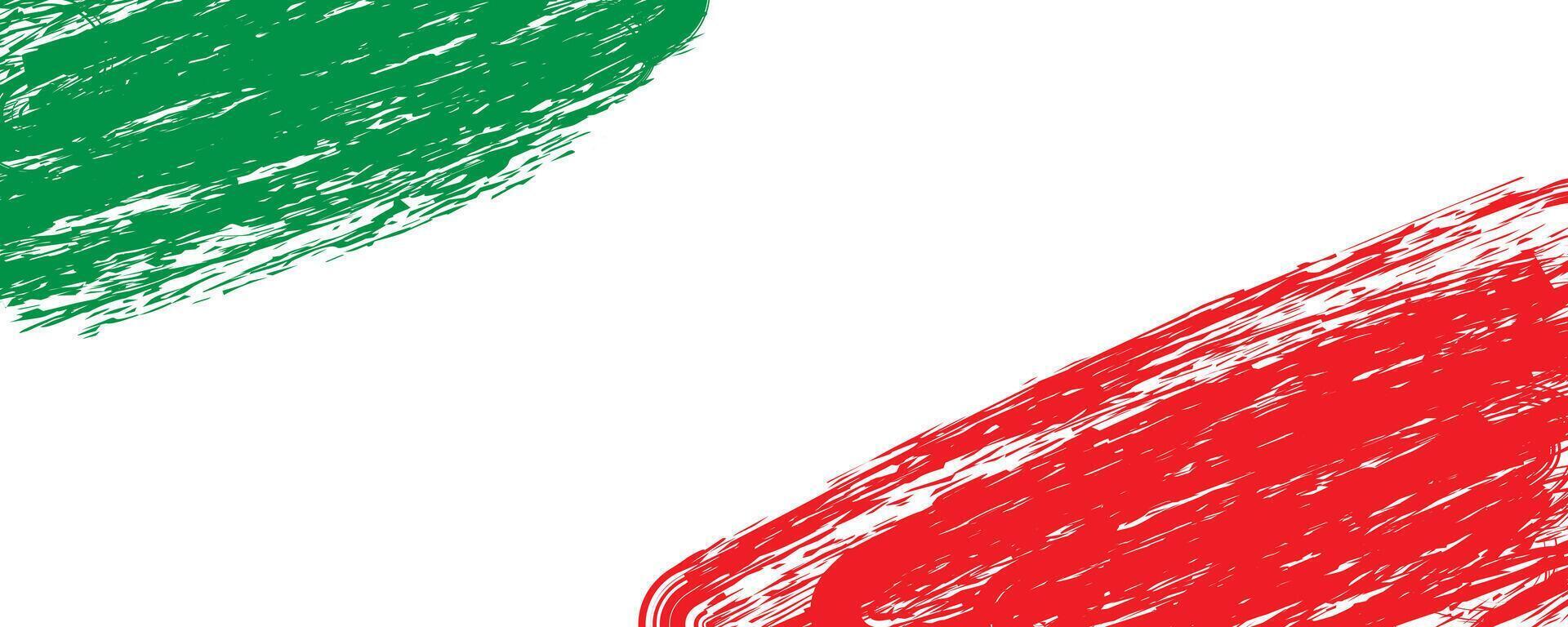 Liberation day celebration poster with artistic brush strokes. Flag in commemoration of Independence Day vector