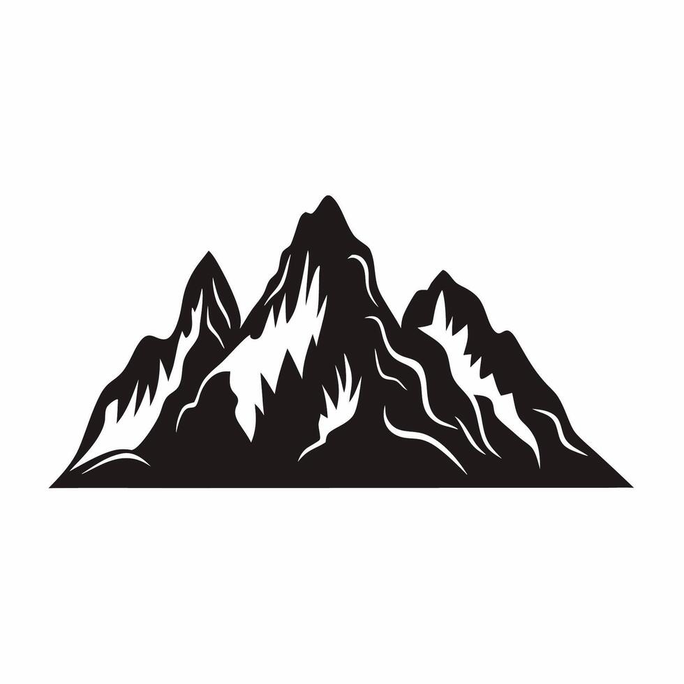 Mountain range silhouette illustration vector
