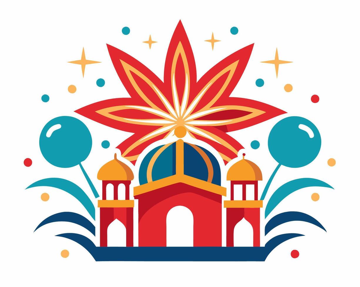 A colorful logo for a festival vector