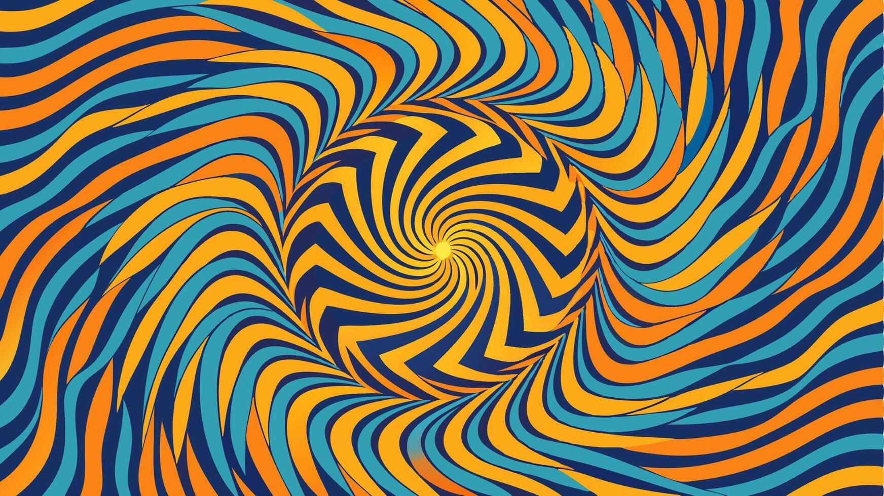 A psychedelic background with a spiral design vector
